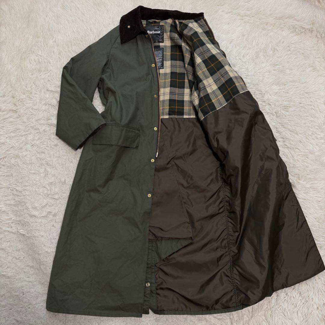 美品　バブアー　バーレー　ワックスコート　ロングコート　オーバーサイズ　マキシ丈