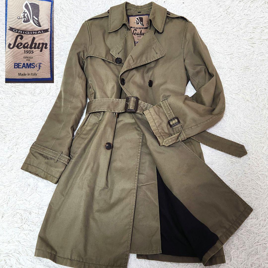 ✨希少✨シーラップ ビームスF❣️別注　トレンチコート　イタリア製　L位　カーキ